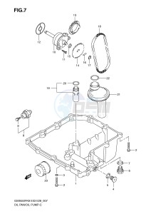 GSX650F (E3-E28) Katana drawing OIL PAN - OIL PUMP