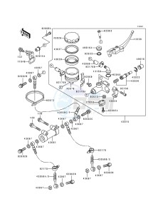 ZX 750 L [NINJA ZX-7] (L1-L3) [NINJA ZX-7] drawing FRONT MASTER CYLINDER