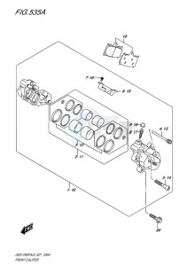 GSX-1250F ABS EU drawing FRONT CALIPER