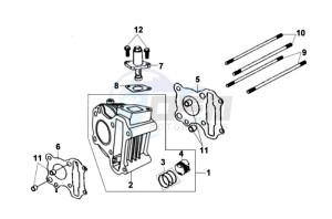 JET 4 50cc drawing CYLINDER / GASKETS