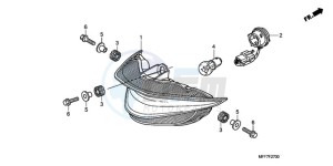 XL700VA9 France - (F / ABS CMF SPC) drawing TAILLIGHT