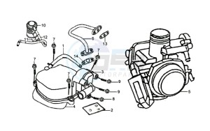 FIDDLE II 50 25KMH OLD ENGINE drawing CYLINDER HEAD COVER / CARBURATOR