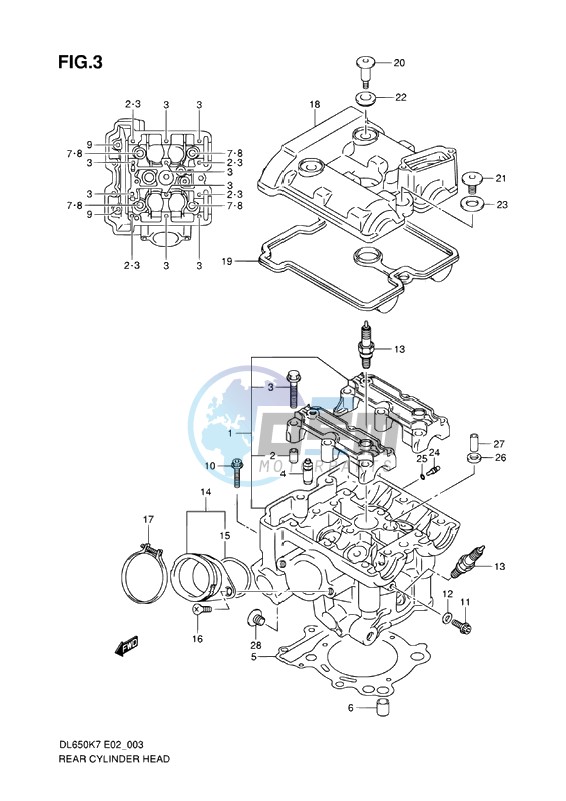 REAR CYLINDER HEAD