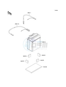 KVF 360 A [PRAIRIE 360 4X4] (A6F-A9F) A9F drawing OPTIONAL PARTS-- CN- --- BATTERY- -