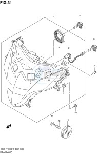 GSX-R1000 (E2) drawing HEADLAMP