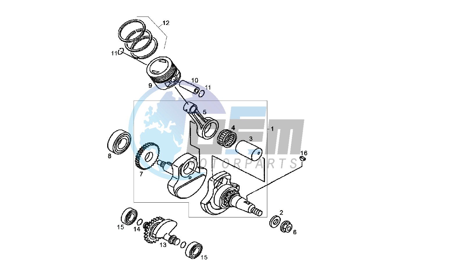 CRANKSHAFT - CYLINDER - CYLINDER HEAD