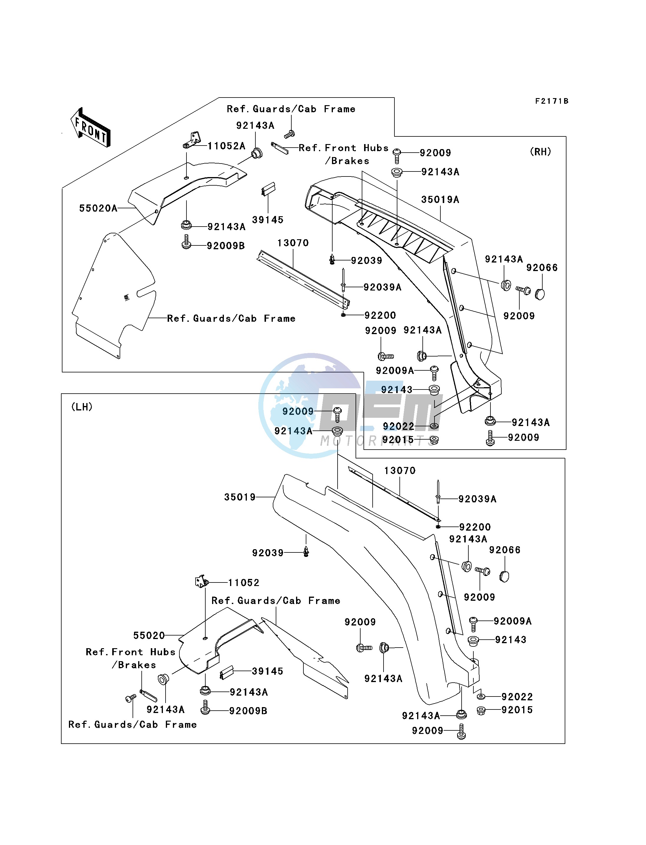 FRONT FENDER-- S- --- KAF620-E3 - E5- -