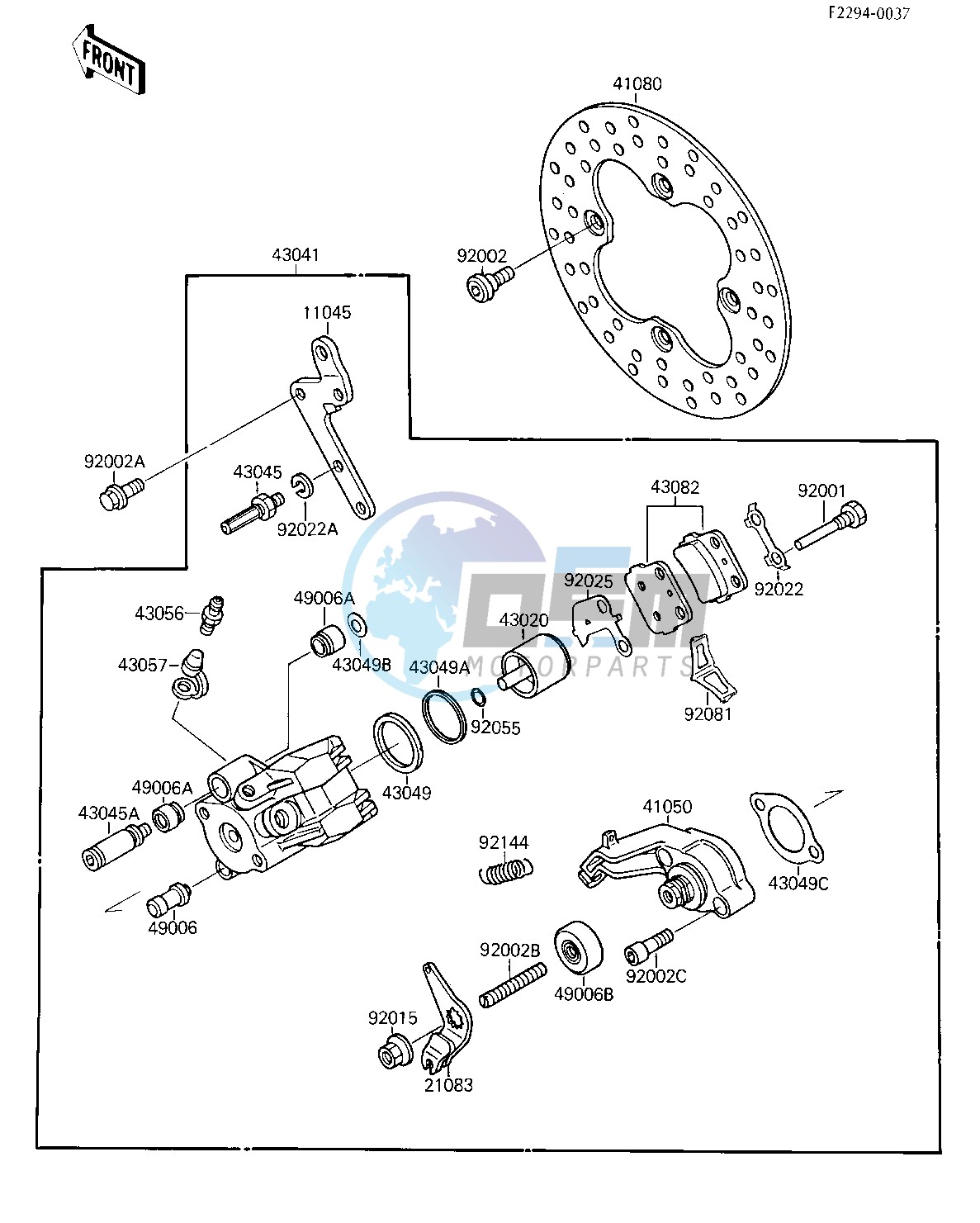 REAR BRAKE -- KSF250-A1- -