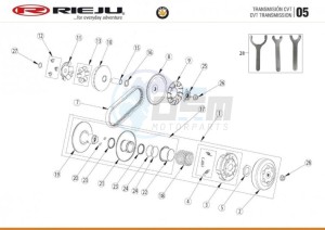 BYE-BIKE-EURO4-RED 50 drawing TRANSMISSION