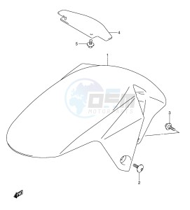 SV1000 (E2) drawing FRONT FENDER (MODEL K3)