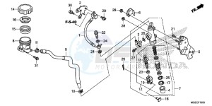 VFR1200FDF VFR1200F Dual Clutch E drawing RR. BRAKE MASTER CYLINDER