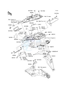 ZX 1000 D [NINJA ZX-10R] (D6F-D7FA) D7FA drawing REAR FENDER-- S- -