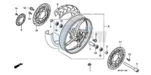 CB600F3A UK - (E / MKH ST) drawing FRONT WHEEL