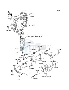 ZZR1400 ABS ZX1400B7F FR GB XX (EU ME A(FRICA) drawing Suspension