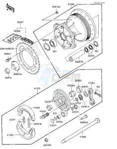 KX 250 C [KX250] (C2) [KX250] drawing REAR HUB_BRAKE_CHAIN -- 84 KX250-C2- -