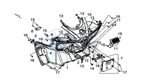 MAXSYM 600 I ABS EXECUTIVE EURO4 L7 drawing COWLING FRONT