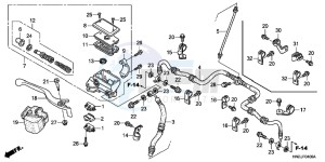 TRX500FAB drawing FRONT BRAKE MASTER CYLINDER