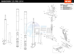 MARATHON-125-PRO-WHITE drawing FRONT FORK