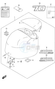 DF 70A drawing Engine Cover