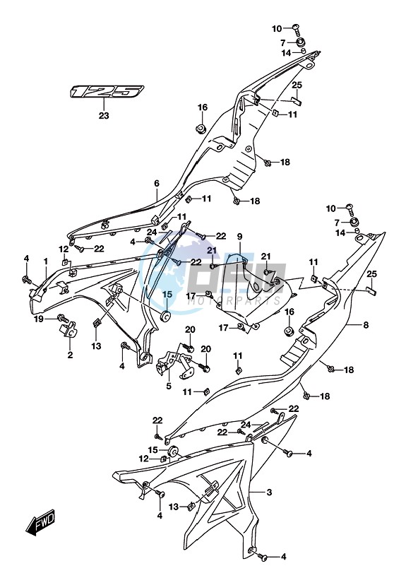 FRAME COVER (GSX-S125MLL8 P21) (FOR 291)