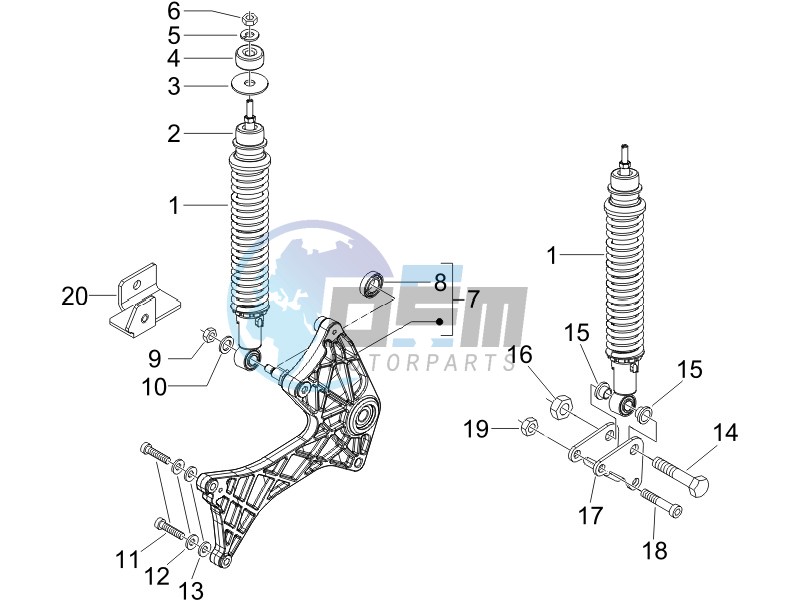 Rear suspension - Shock absorbers