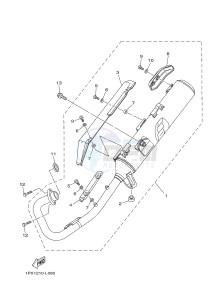 YBR125E (4P2T) drawing EXHAUST