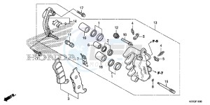 SH125DSG SH125 UK - (E) drawing FRONT BRAKE CALIPER