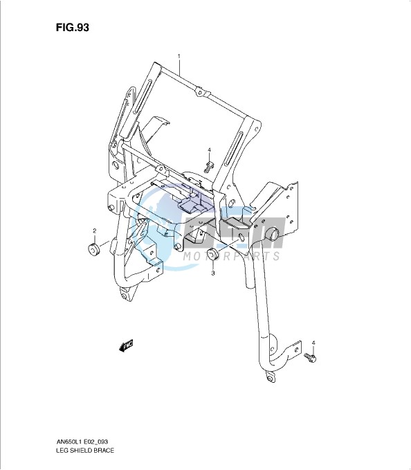 LEG SHIELD BRACE (AN650AL1 E24)