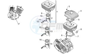 Mini RX 50 Challenge drawing Head - Cylinder - Piston