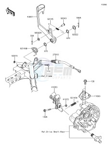 BRUTE FORCE 750 4x4i EPS KVF750GGF EU drawing Brake Pedal