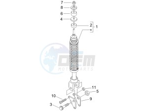 Fly 125 4t drawing Rear suspension - Shock absorbers