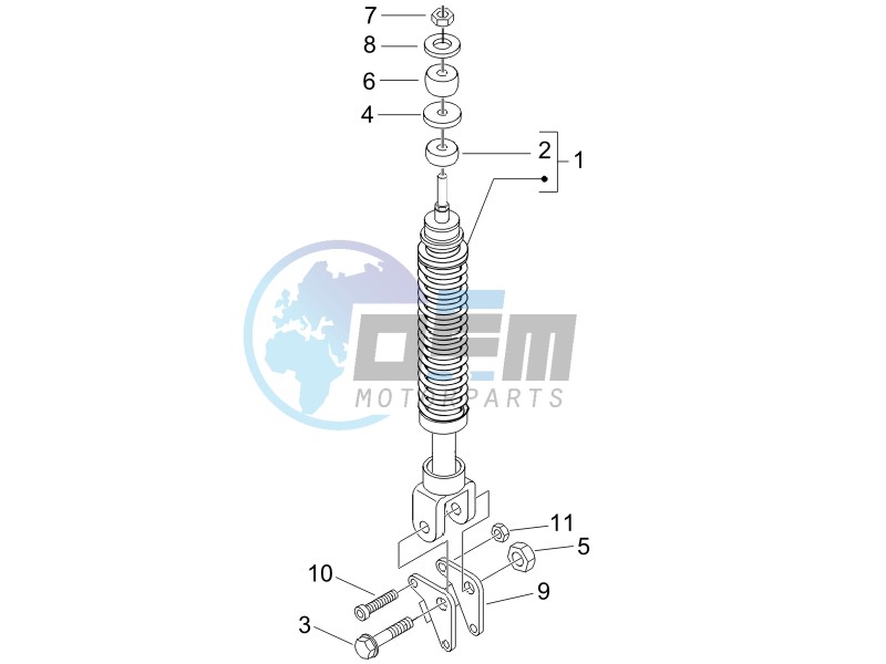 Rear suspension - Shock absorbers