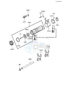 KZ 650 H [CSR] (H3) [CSR] drawing GEAR CHANGE DRUM & FORKS -- 83 H3- -