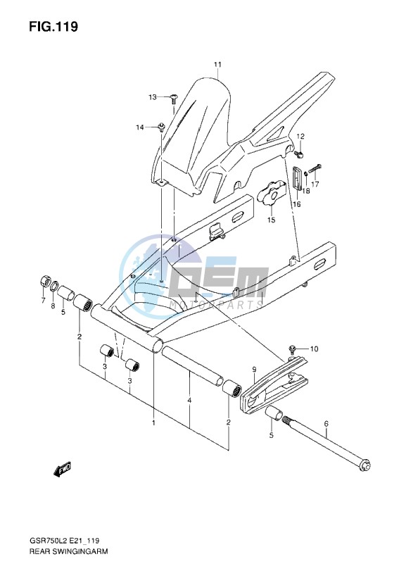 REAR SWINGING ARM L2