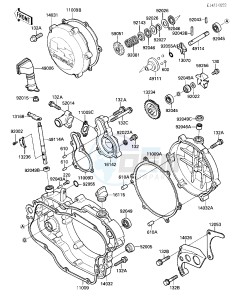 KX 125 F [KX125] (F1) [KX125] drawing ENGINE COVER-- S- -