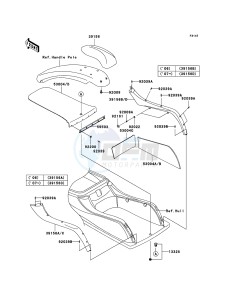 JET SKI 800 SX-R JS800A9F EU drawing Pads