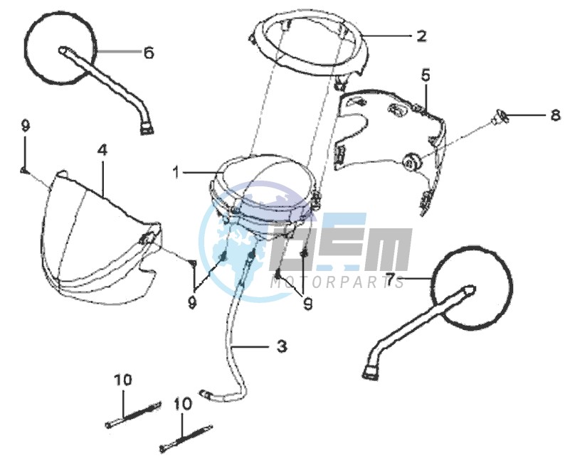 HEAD LIGHT COVER / DASHBOARD / MIRRORS