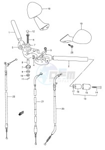 GSX750F (E2) drawing HANDLEBAR (MODEL S)