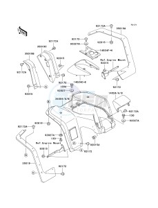 KLF 300 [BAYOU 300] (B15-B17) [BAYOU 300] drawing FRONT FENDER-- S- -