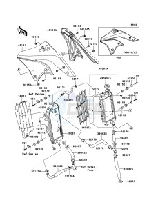 KX250F KX250T6F EU drawing Radiator