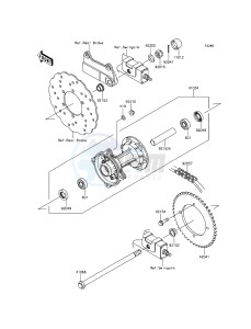 D-TRACKER KLX150HGF XX (EU ME A(FRICA) drawing Rear Hub