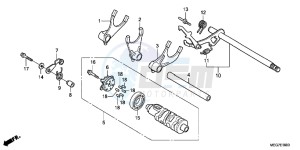 VT750C2BB Shadow E drawing GEAR SHIFT DRUM