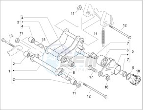 Liberty 150 4t 3v ie lem ( Vietnam ) drawing Swinging arm