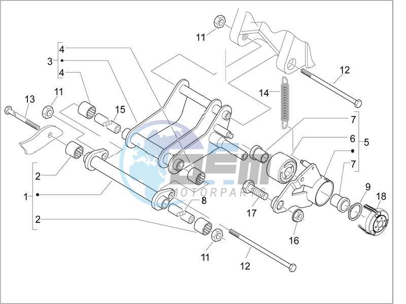 Swinging arm