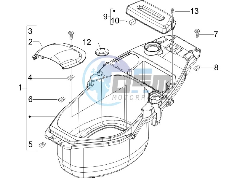 Helmet box - Undersaddle