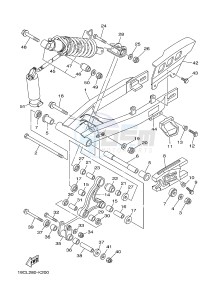 TT-R125 TT-R125LWE (2PT9) drawing REAR ARM & SUSPENSION