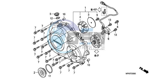 RIGHT CRANKCASE COVER