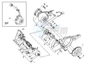 MITO EV 6 MARCE 125 drawing FLYWHEEL-STARTING MOTOR FACIND