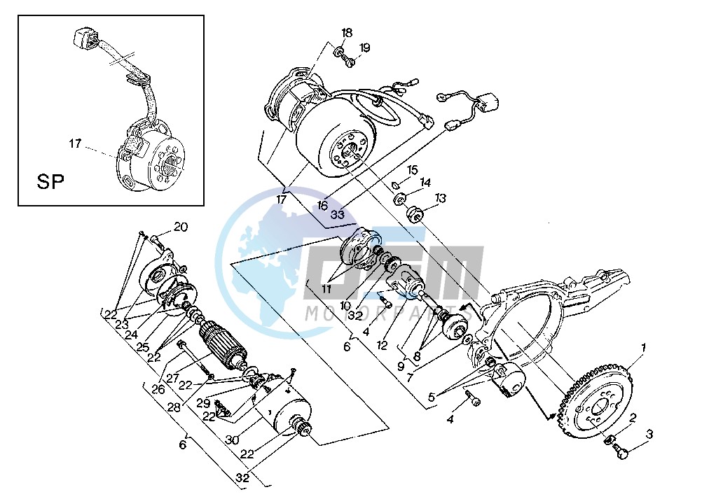 FLYWHEEL-STARTING MOTOR FACIND