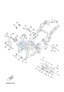 YP125R X-MAX125 X-MAX125 (2ABG 2ABG) drawing FRAME